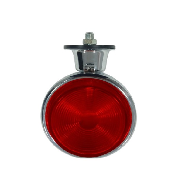  | LANTERNA BELEZEIRA VERMELHA LENTE BOJUDA/ALTA ARO CROMADO