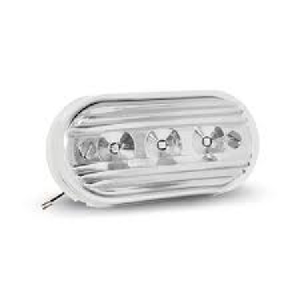  | LANTERNA LATERAL CARRETA/TRUCK CRISTAL OVAL LED