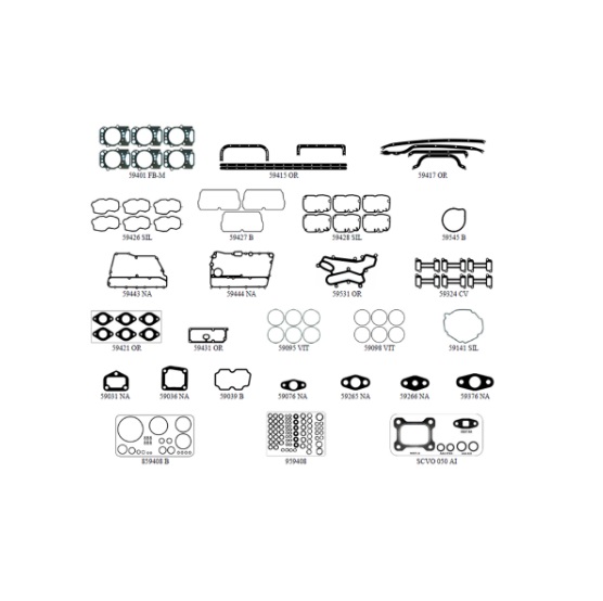  | JOGO JUNTA MOTOR SC SC 124/S5/NTG  DC13A 12/. C/RETENTOR S/ANEIL CAMISA