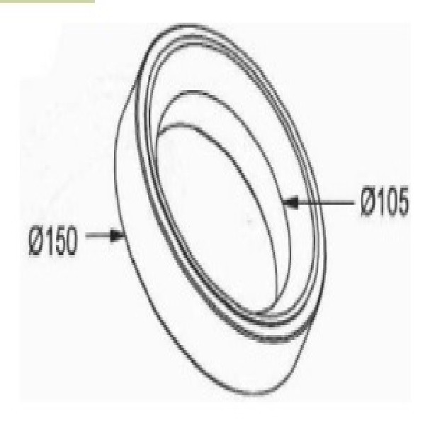  | PISTA CUBO TR VOLVO N/NL10/12 C/REDUCAO 150X105X34