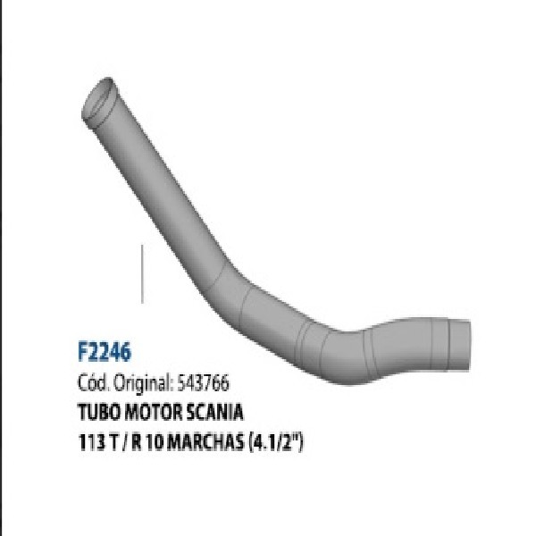  | TUBO ESCAPE SAIDA MOTOR SC 112HW/113 C/ CAIXA CAMBIO 10M