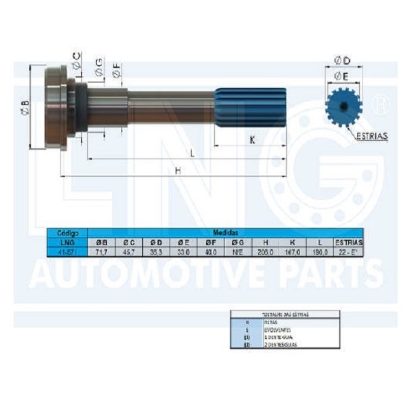  | PONTEIRA CARDAN F350/F4000 ./11 VW 5140/6160/DELIVERY/ DAILY 22E ROLAMENTO 40MM USA 41-569