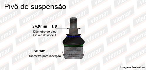  | PIVO INFERIOR LD / LE D20 92/. D40/SILVERADO/D6000/6100 PINO 24,90MM