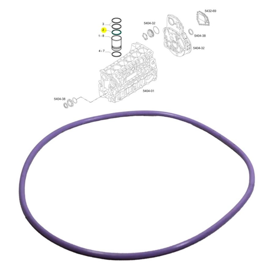  | ANEL INFERIOR CAMISA MOTOR STRALIS/HI-WAY/TRAKKER - USA 6