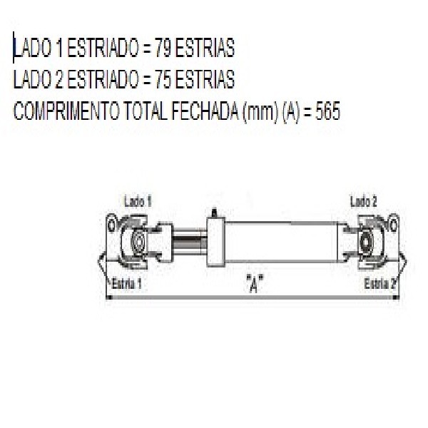  | COLUNA DIRECAO VOLVO VM 210/240/260/310 565MM