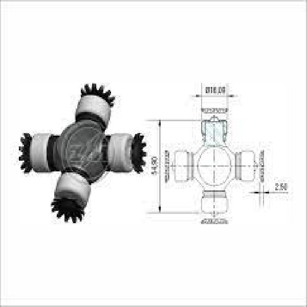  | CRUZETA ALAVANCA TRAMBULADOR CAIXA CAMBIO ZF VOLVO NL/MB 1620/1621/1935 18X57MM