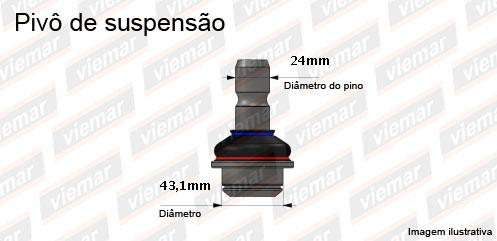  | PIVO INFERIOR LD / LE  FRONTIER 08/15  PINO 24MM