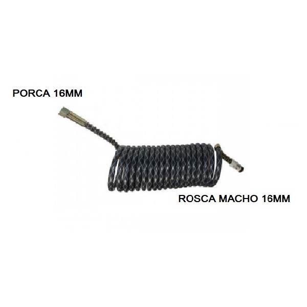  | MANGUEIRA MAO AMIGO VW/MB/CARGO ROSCA MACHO 16MM X PORCA 16MM