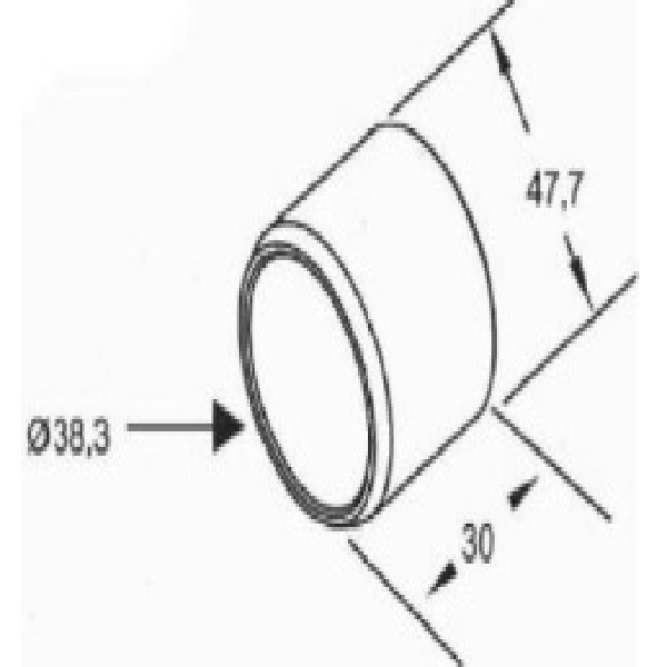  | BUCHA EIXO S CARRETA 38X48X35 - NYLON