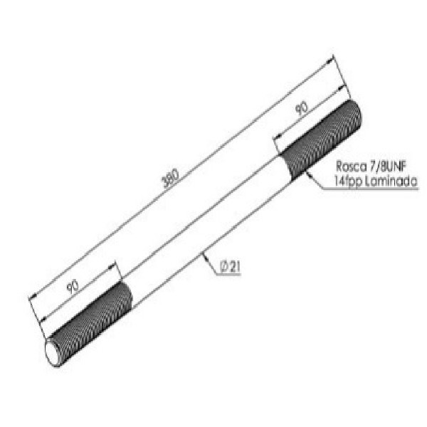  | LIMITADOR SUSPENSOR 7/8 X 380MM CARRETA/TRUCK