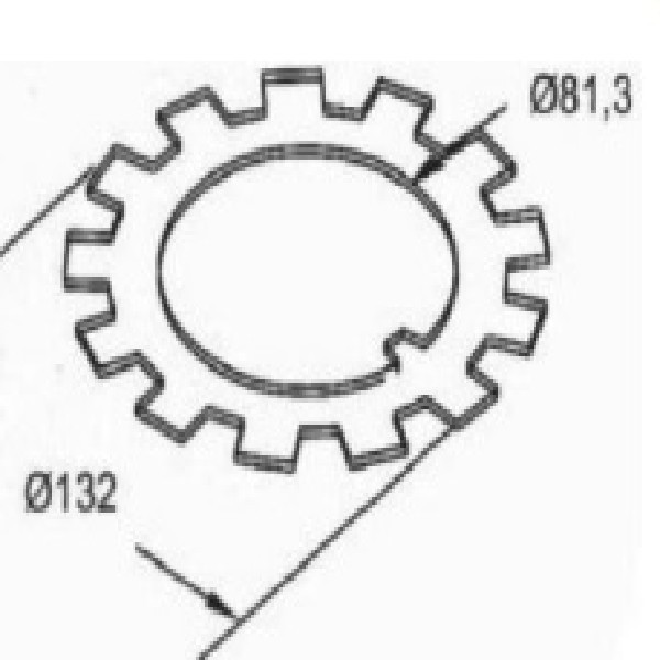  | ARANHA CUBO CARRETA RANDON 81MM INTERNO 13D CURTO