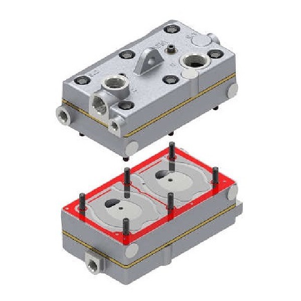  | CABECOTE COMPRESSOR AR VOLVO LP490/LP491/MB AXOR/ACTROS/457 - COMPLETO
