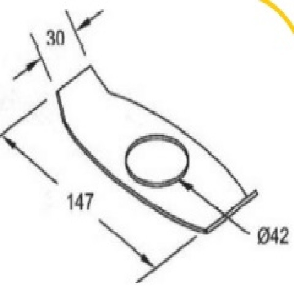  | CHAPA DELTA TRAVA EIXO S 42MM RANDON TUBLESS