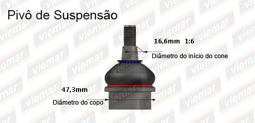  | PIVO INFERIOR LD / LE HILUX 4X4 05/15 SW4 02/15 SW4/PICK UP 16/PINO 16,6MM
