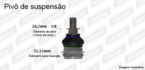  | PIVO SUPERIOR LD / LE  FRONTIER/XTERRA 4X2/4X4 98/07  PINO 16MM