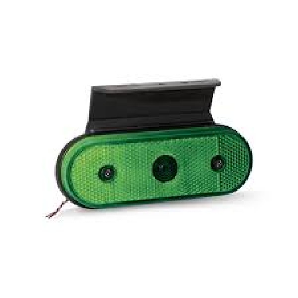  | LANTERNA LATERAL CARRETA/TRUCK VERDE C/SUPORTE  LED