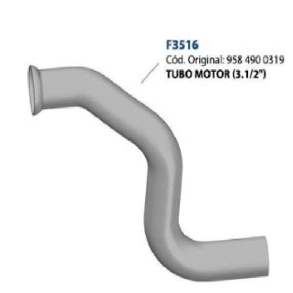  | TUBO ESCAPE SAIDA MOTOR MB 1723/25 2423/2425/ATEGO/906 6CIL