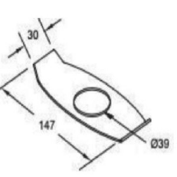  | CHAPA DELTA TRAVA EIXO S 38MM RANDON TUBLESS