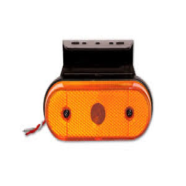  | LANTERNA LATERAL CARRETA/TRUCK AMARELA C/SUPORTE  LED