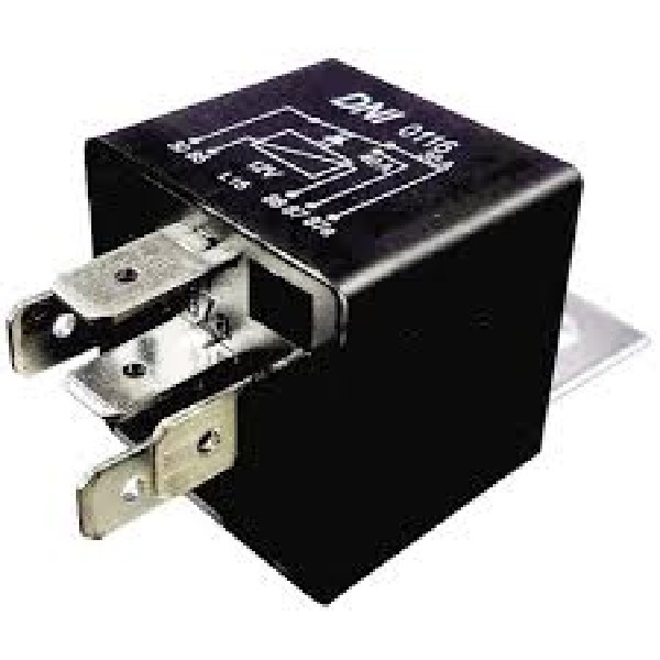  | RELE AUXILIAR 12V 5 TERMINAL 40/30A C/SUPORTE