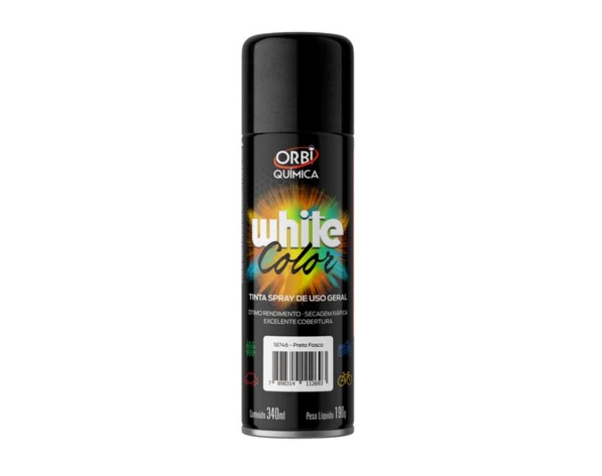  | TINTA SPRAY PRETO FOSCO 340ML