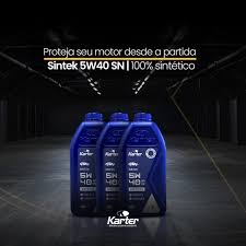  | OLEO 5W40SN SINTETICO MOTOR ALCOOL/GASOLINA/FLEX 1 LITRO - KARTER