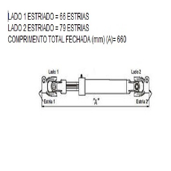  | COLUNA DIRECAO STRALIS 380/410/TRACKER 2008/. 660MM