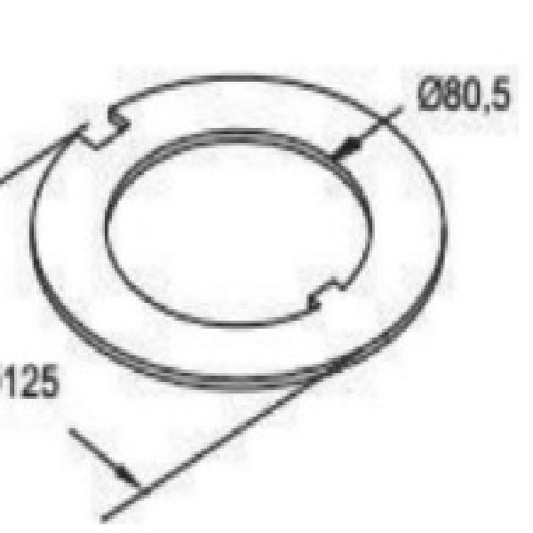  | ARRUELA CUBO CARRETA GUERRA 80X125 C/ ENCAIXE