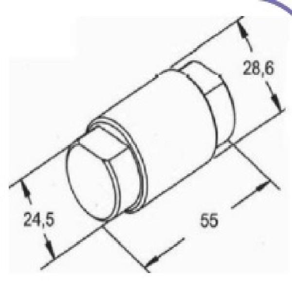  | ROLETE PATIM FREIO CARRETA 57X28,5X24 C/CHANFRO