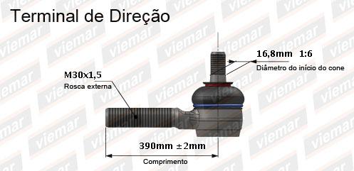  | TERMINAL DIRECAO LD TROLLER 4X4 15/. 390MM