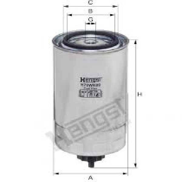  | FILTRO COMBUSTIVEL SEPARADOR AGUA DAILY 35S14/45S14/55S14/70C16 3.0 16V /CURSOR 8