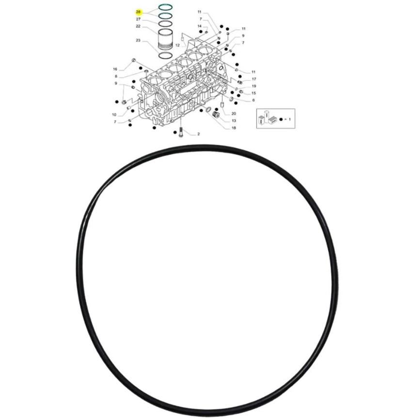  | ANEL SUPERIOR CAMISA MOTOR STRALIS/HI-WAY/TRAKKER - USA 12