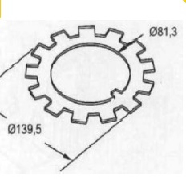  | ARANHA CUBO CARRETA RANDON ANTIGA  81X140 13D LONGO