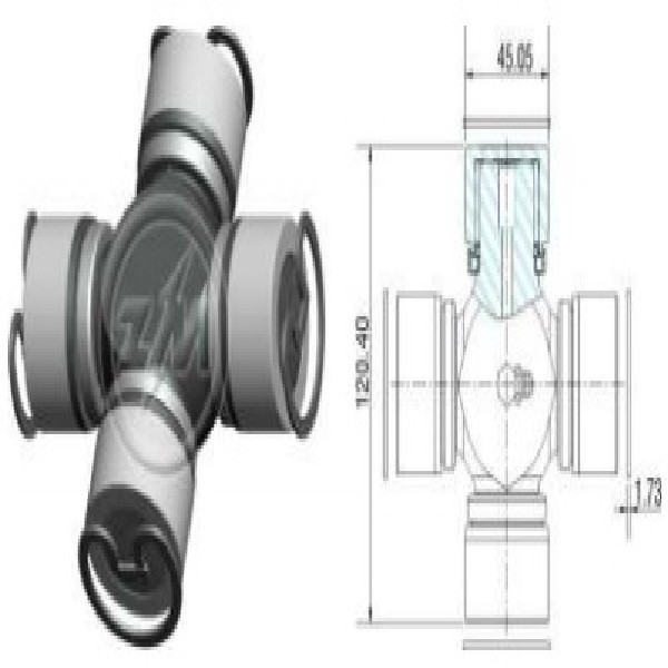  | CRUZETA CARDAN MB 1418/1519/1618 ./92 45X120