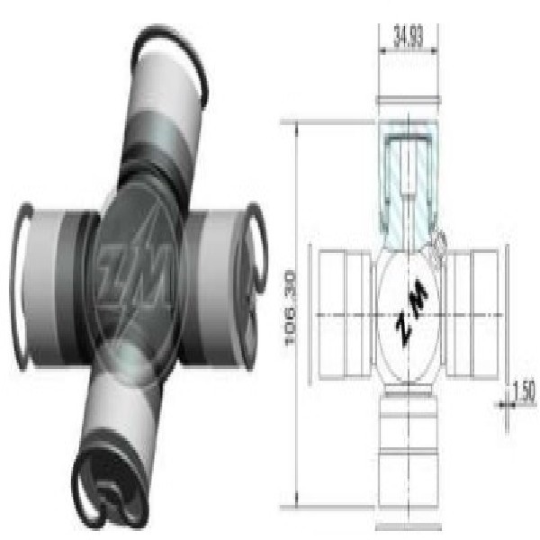  | CRUZETA CARDAN VW 7110/8140/MB 709/710/912 35X106