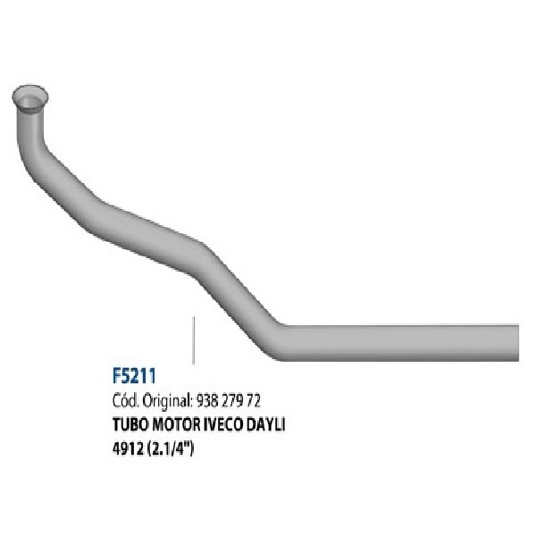  | TUBO ESCAPE SAIDA MOTOR DAILY 3510/3513/3813/4012/4013/4910/4912/5013/7012/7013 ./07