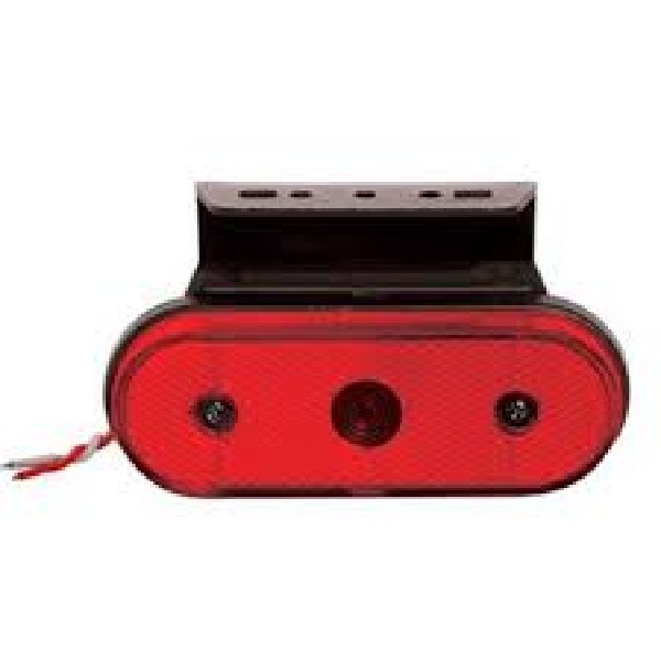  | LANTERNA LATERAL CARRETA/TRUCK VERMELHA C/SUPORTE  LED