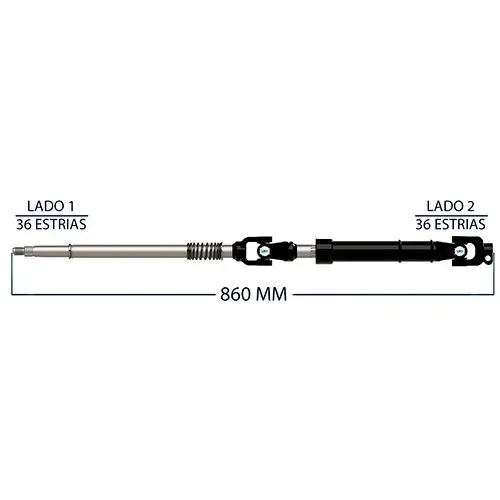  | COLUNA DIRECAO VW L80/7100/8140 ./00 860MM FECHADA