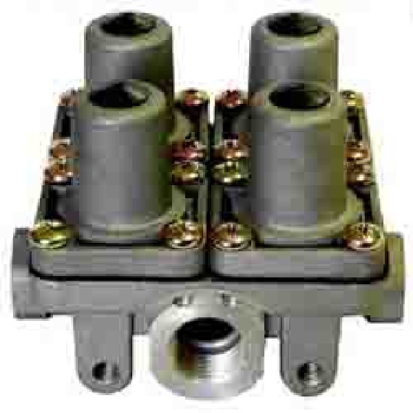  | VALVULA 4 CIRCUITO FH/NL 4 ROSCA 16MM 1 22MM CIMA/ C/2 BUJOES NA PARTE DE TRAS