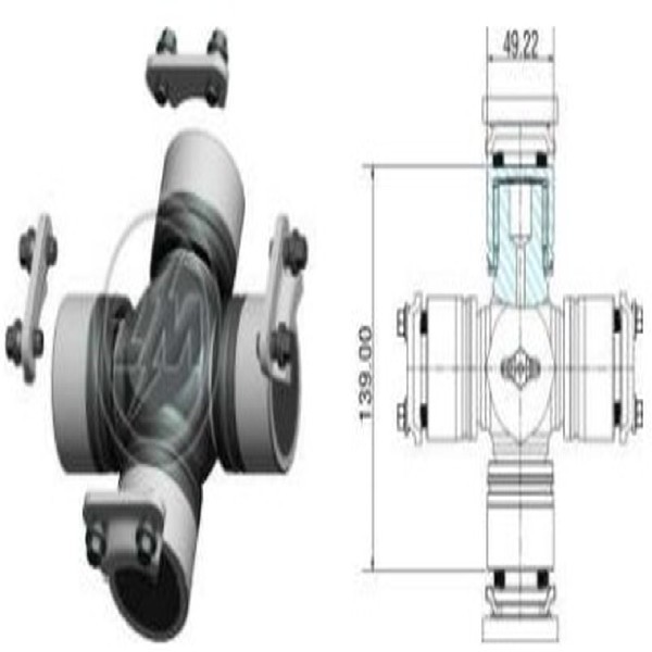  | CRUZETA CARDAN MB ATEGO/ VM 210/240/260/270 49X139